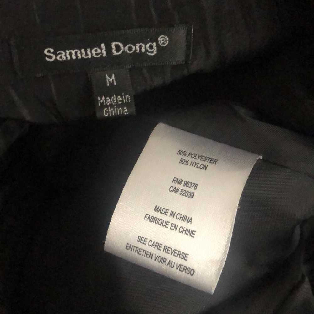 Samuel Dong Black Bubble Hem Trench Dress Coat si… - image 12