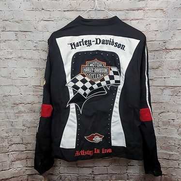 Harley davidson riding gear jacket vintage women'… - image 1