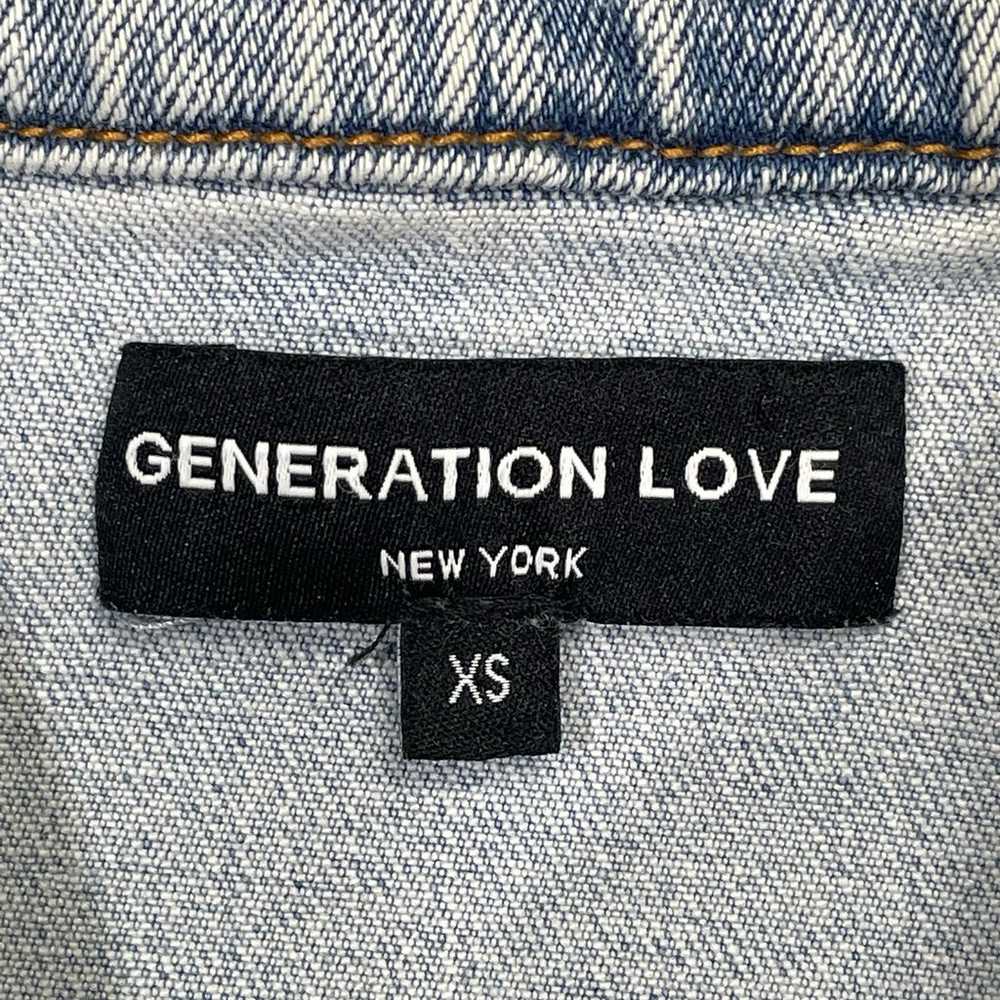 Generation Love Ruffle Trim Light Denim Jacket XS - image 5