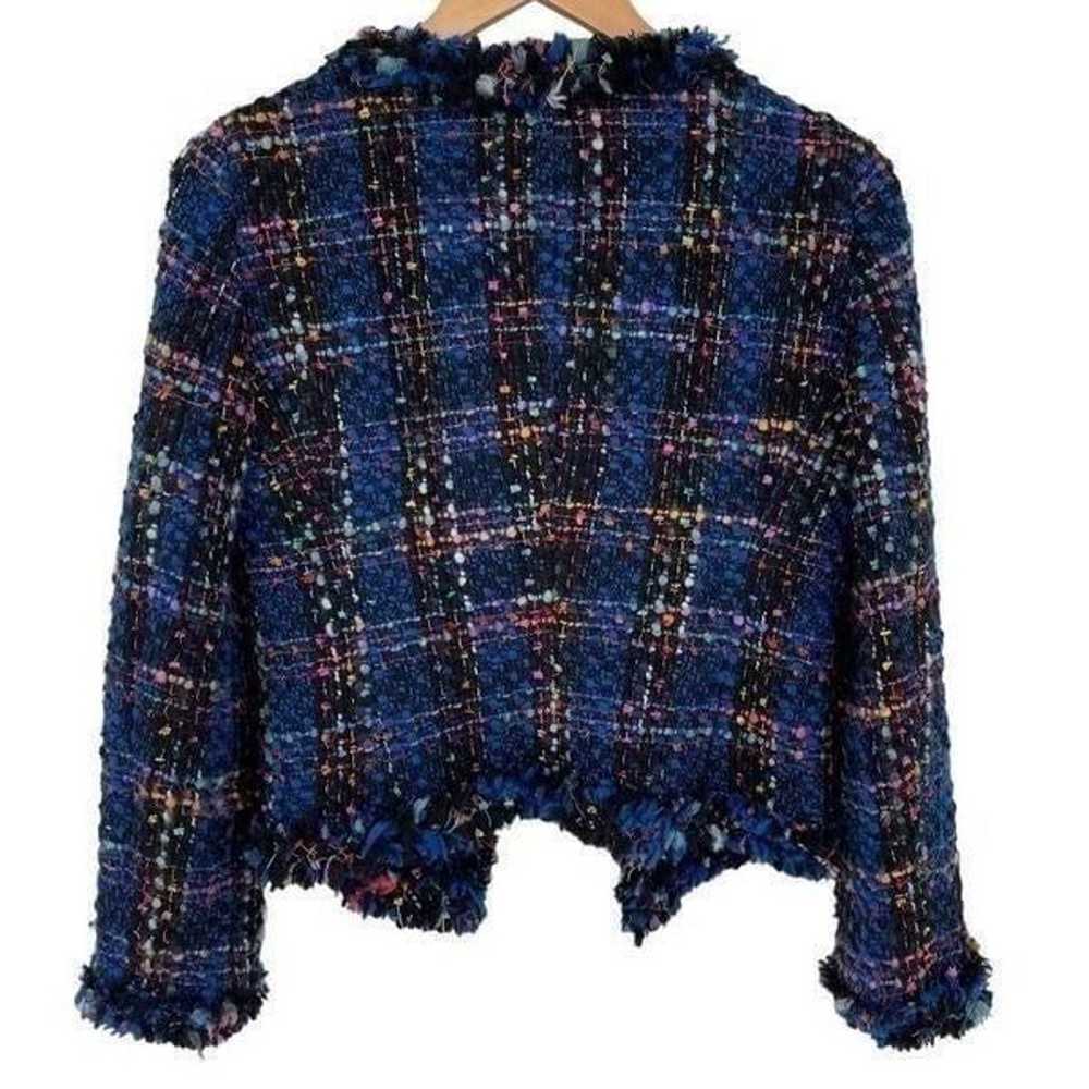 Luisa Spagnoli Tweed Jacket Fringe Wool Blend Wom… - image 2