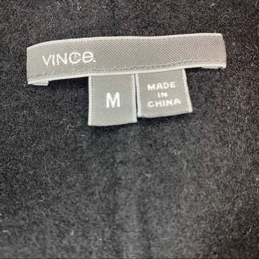 Vince Leather Sleeve Boiled Wool Jacket - image 11