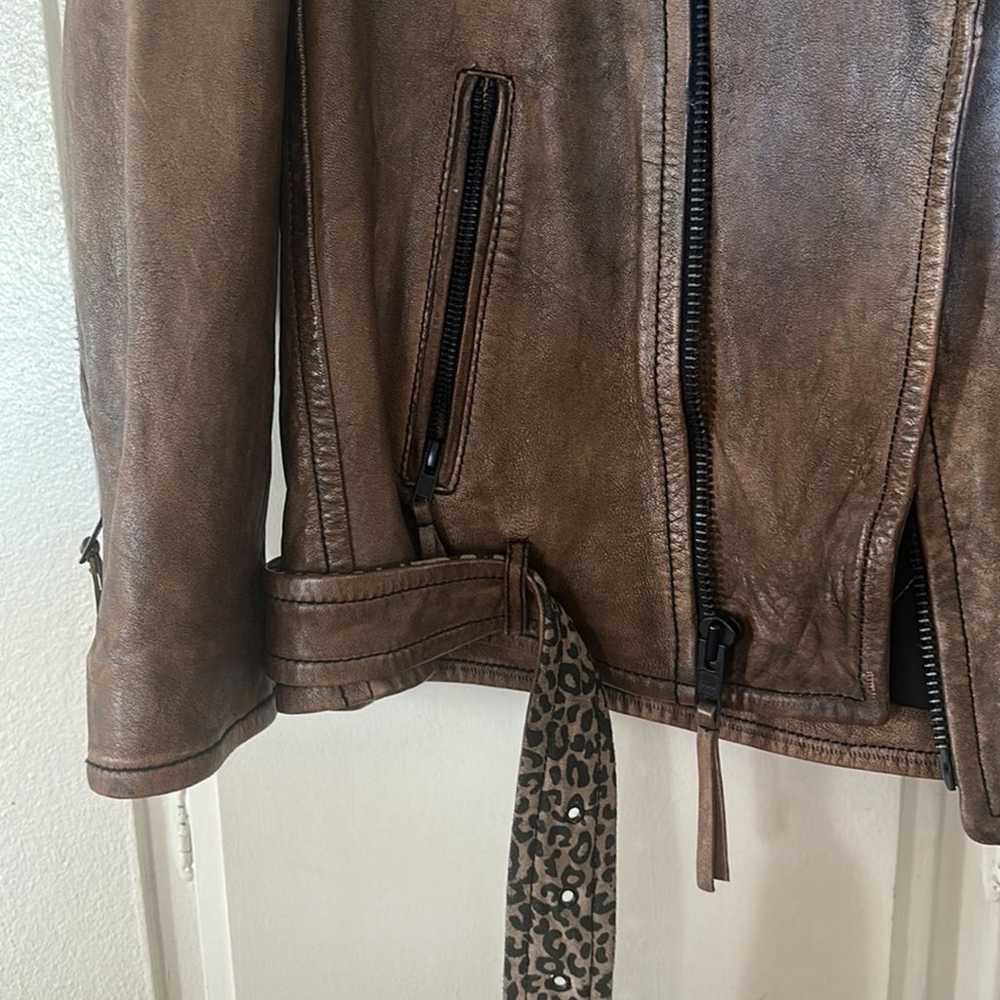 Free People Over You Leather Moto Jacket - image 10