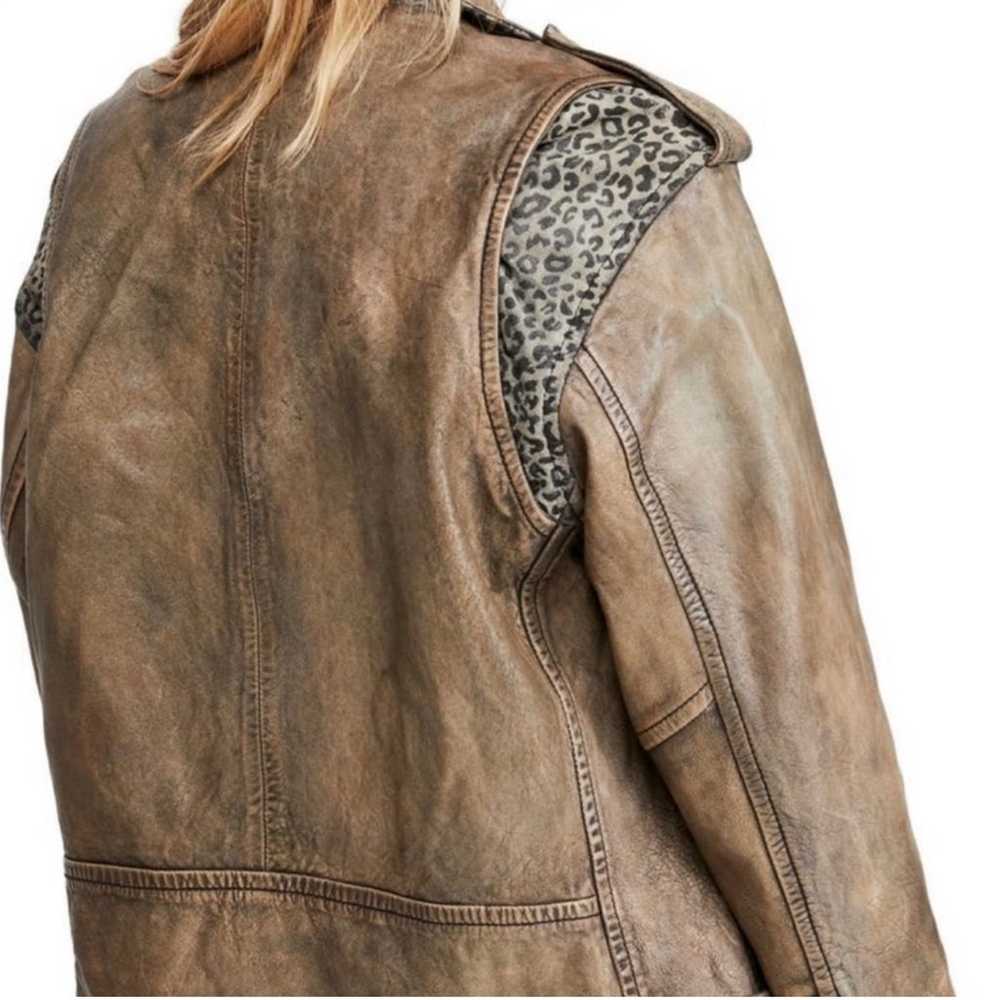 Free People Over You Leather Moto Jacket - image 3