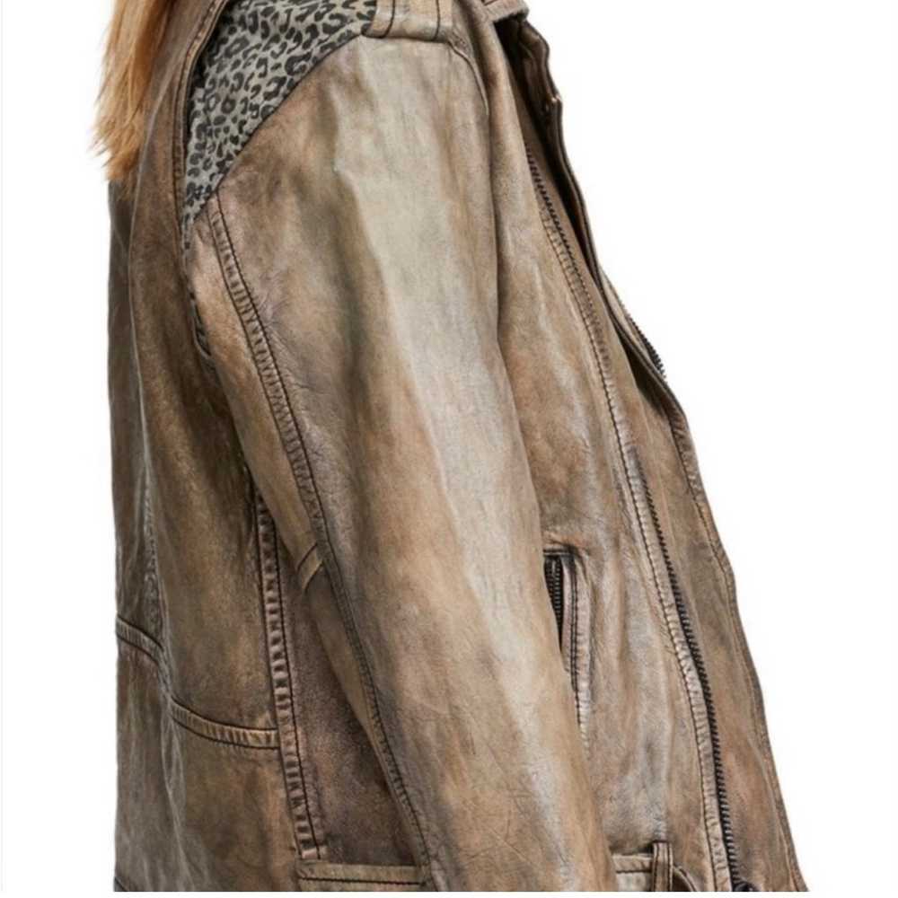 Free People Over You Leather Moto Jacket - image 5