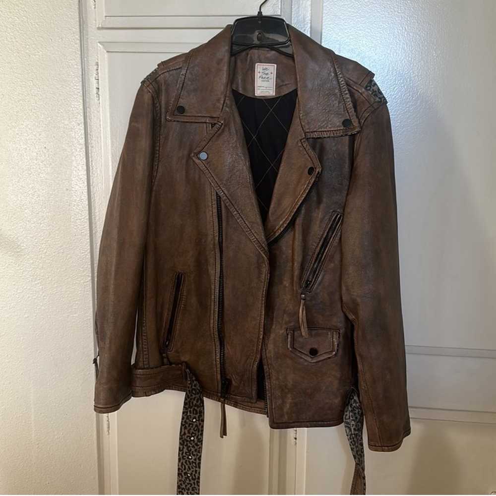 Free People Over You Leather Moto Jacket - image 7