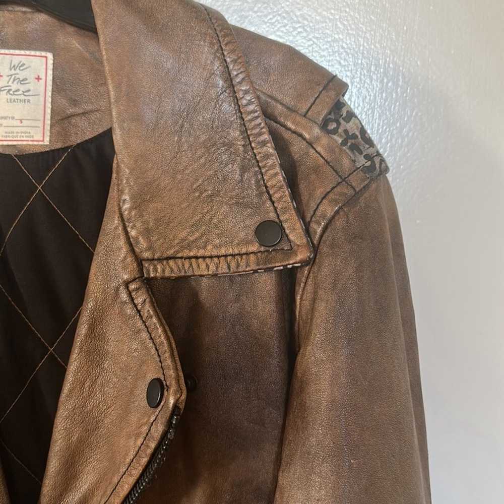 Free People Over You Leather Moto Jacket - image 9