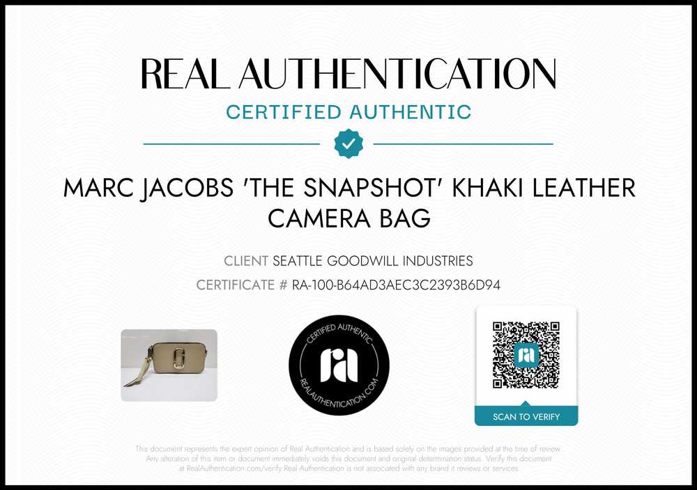 Marc Jacobs 'The Snapshot' Khaki Leather Camera C… - image 2