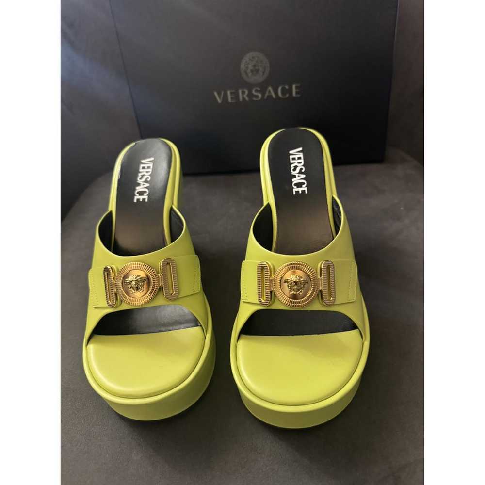 Versace Leather mules - image 4
