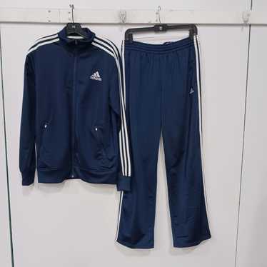 Adidas Blue Striped Tracksuit Size Medium - image 1