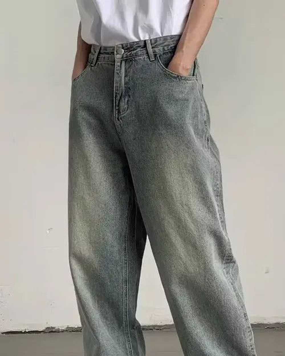 Japanese Brand × Streetwear Faded Wide Leg Jeans - image 2