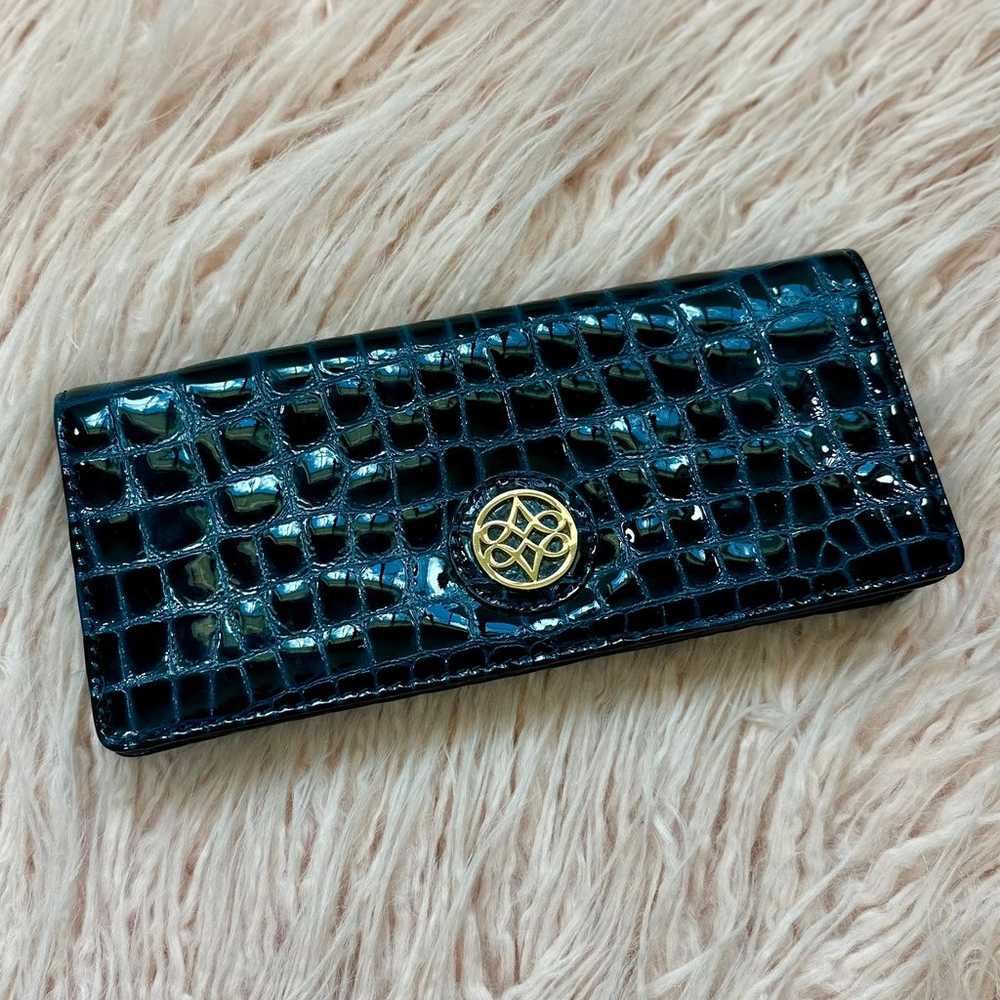 Woman’s Black & Blue Antonio Melani Clutch Wallet - image 2
