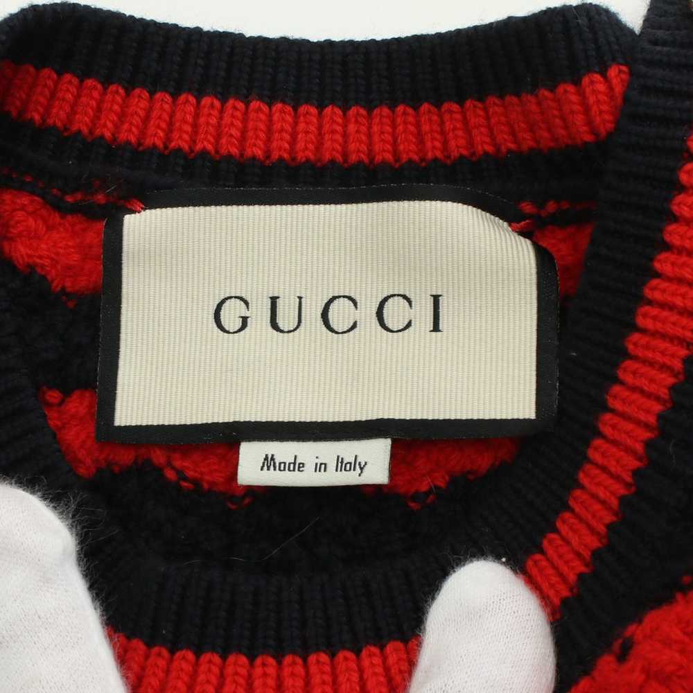 Gucci Gucci Knit Dress No Sleeve Stripes Wool Cot… - image 3