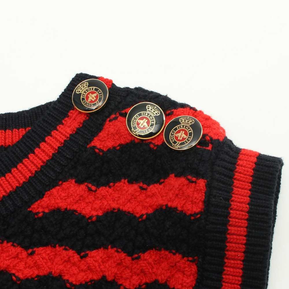 Gucci Gucci Knit Dress No Sleeve Stripes Wool Cot… - image 5