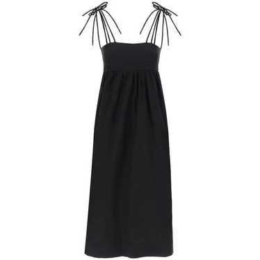 Ganni o1s22i1n0524 Cotton Midi Dress in Black - image 1