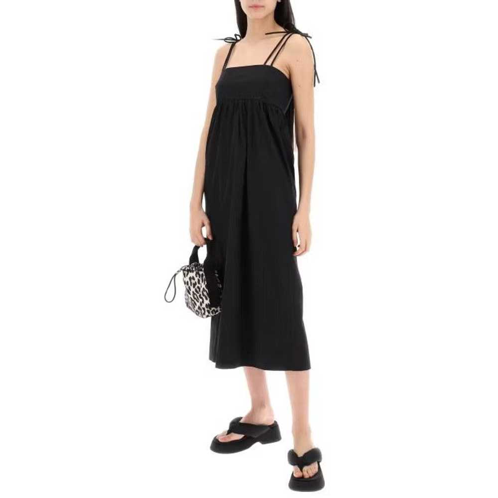 Ganni o1s22i1n0524 Cotton Midi Dress in Black - image 2