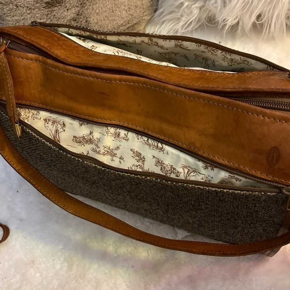 Vintage Hartmann Belting Leather Tweed Suitcase L… - image 4