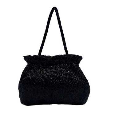 Walborg Vintage Black Beaded Evening Bag - image 1