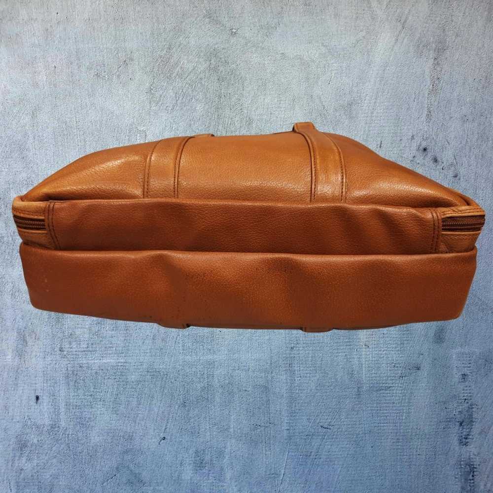 Vintage Hazel Tan Top Grain Leather Briefcase Sho… - image 6