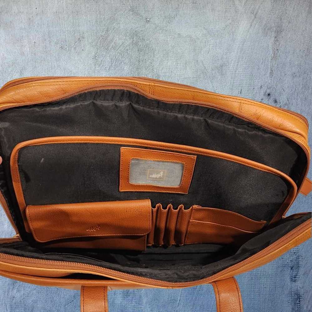 Vintage Hazel Tan Top Grain Leather Briefcase Sho… - image 7