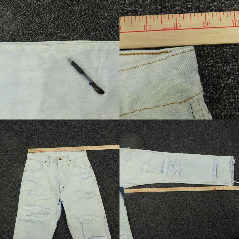 Wrangler Wrangler Jeans Adult 33x31 White Denim D… - image 4