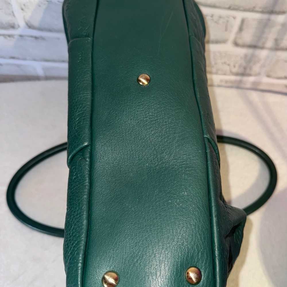 MCM EUC Monogram Green Leather Zip Tote - image 10