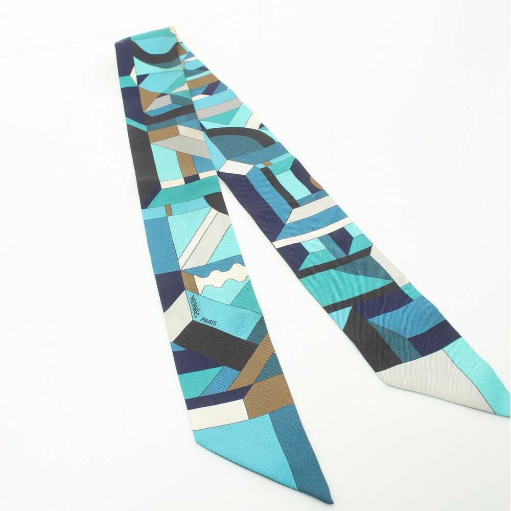 Hermes Twilly PERSPECTIVE CAVALIERE Ribbon Scarf … - image 8