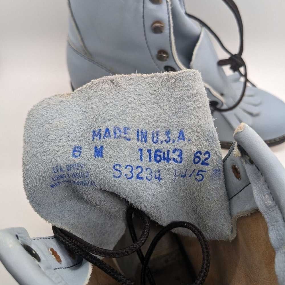 Vintage Blue Combat/Cowgirl boots -size US 6 Nash… - image 4