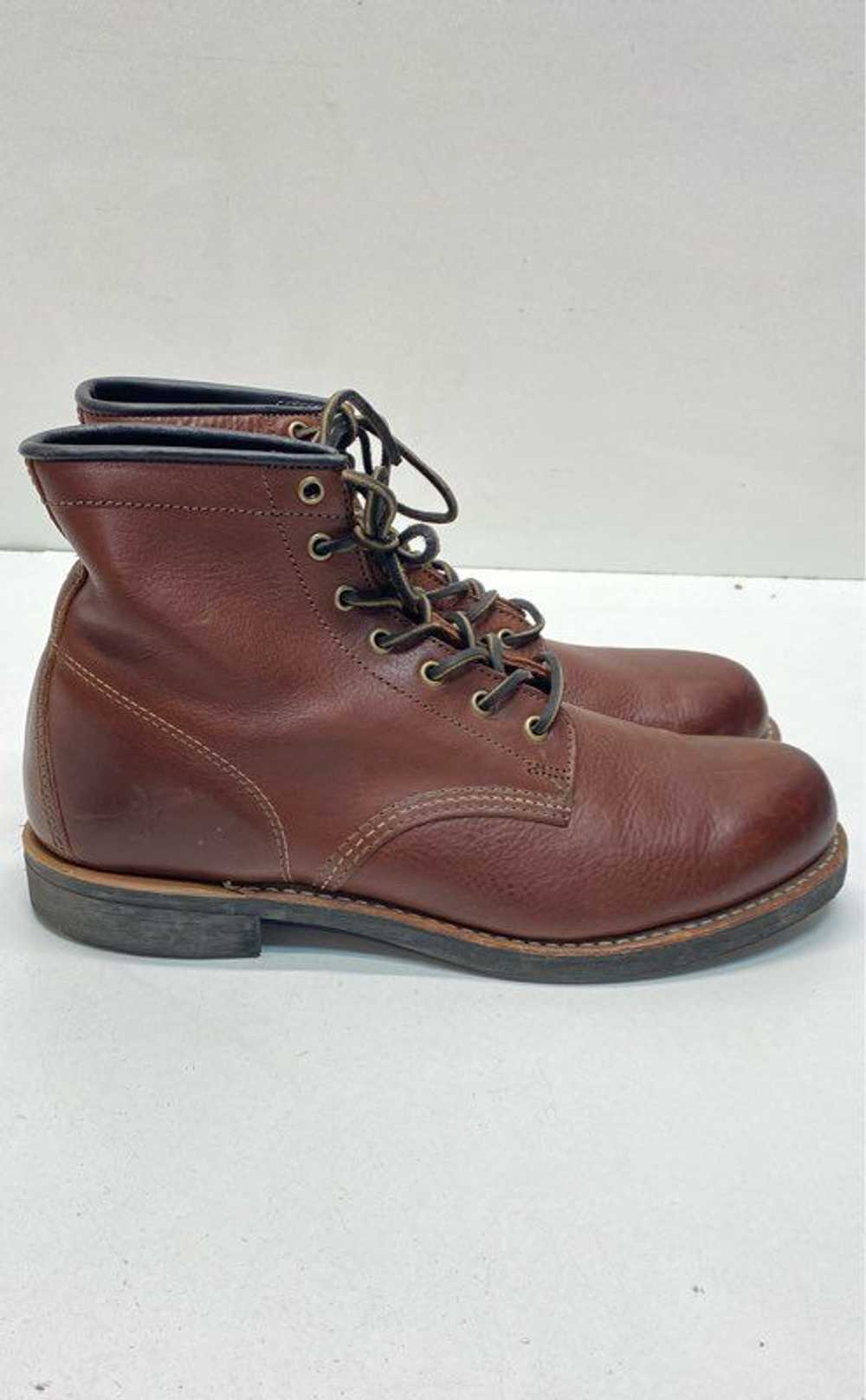 Frye Leather Arkansas Mid Lace Boots Redwood 10.5 - image 1