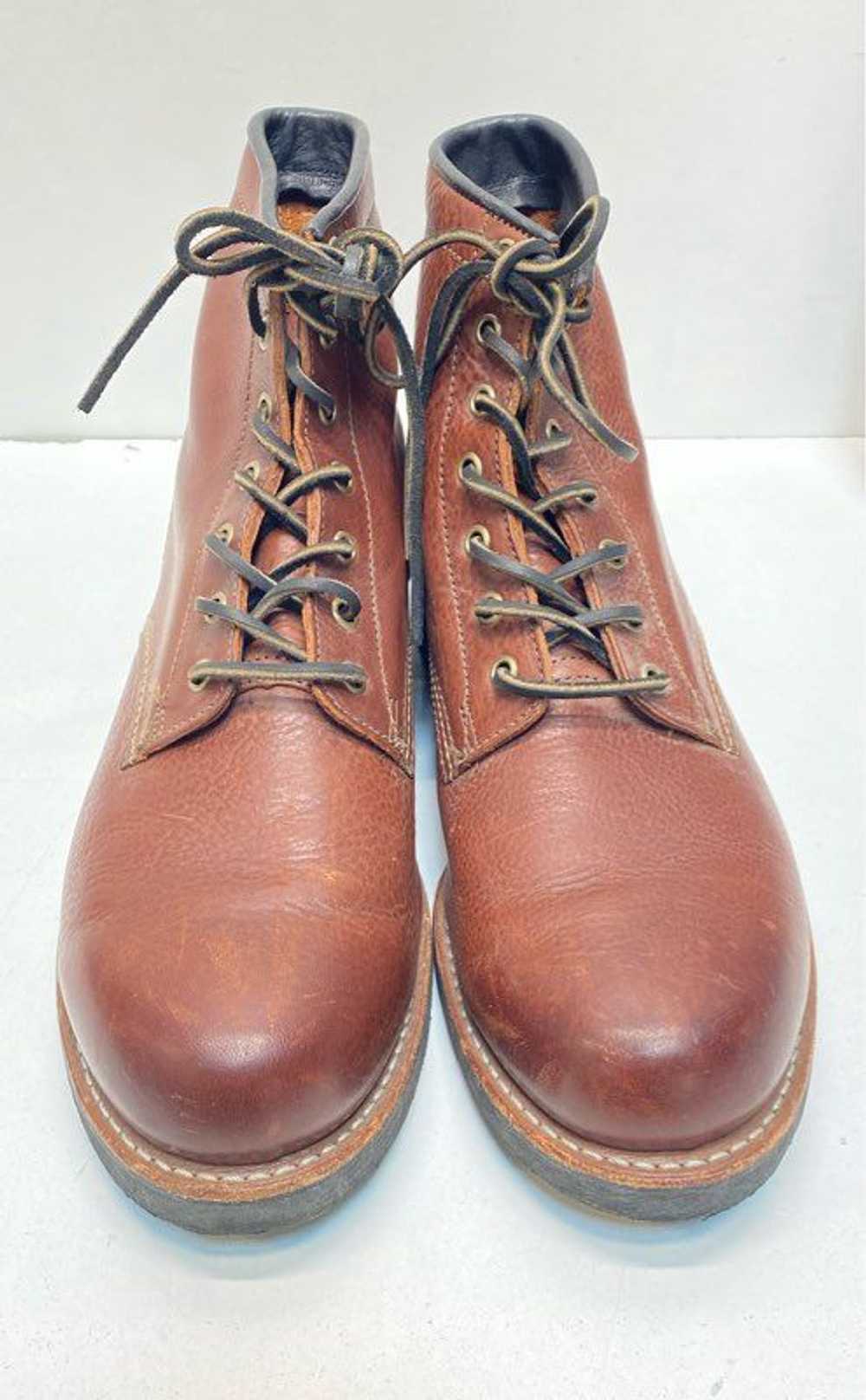 Frye Leather Arkansas Mid Lace Boots Redwood 10.5 - image 2