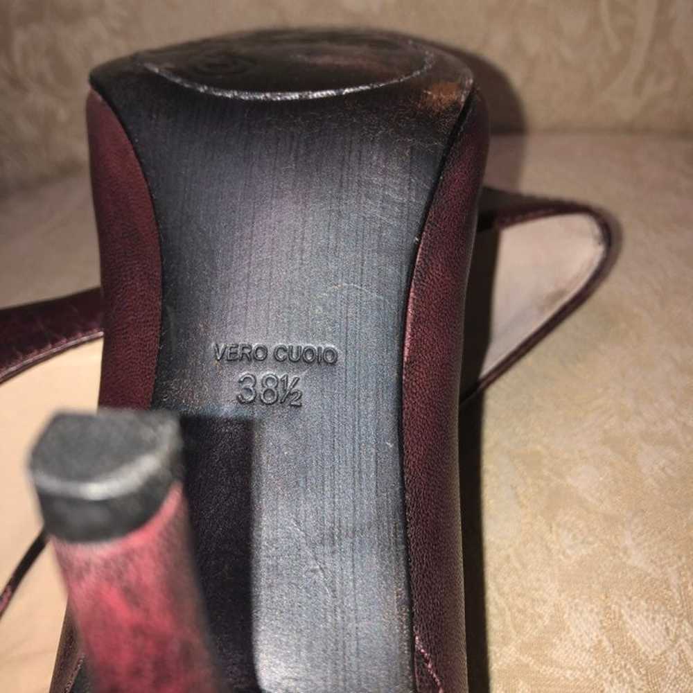 Modern Vintage wine leather Heels 8 - image 7