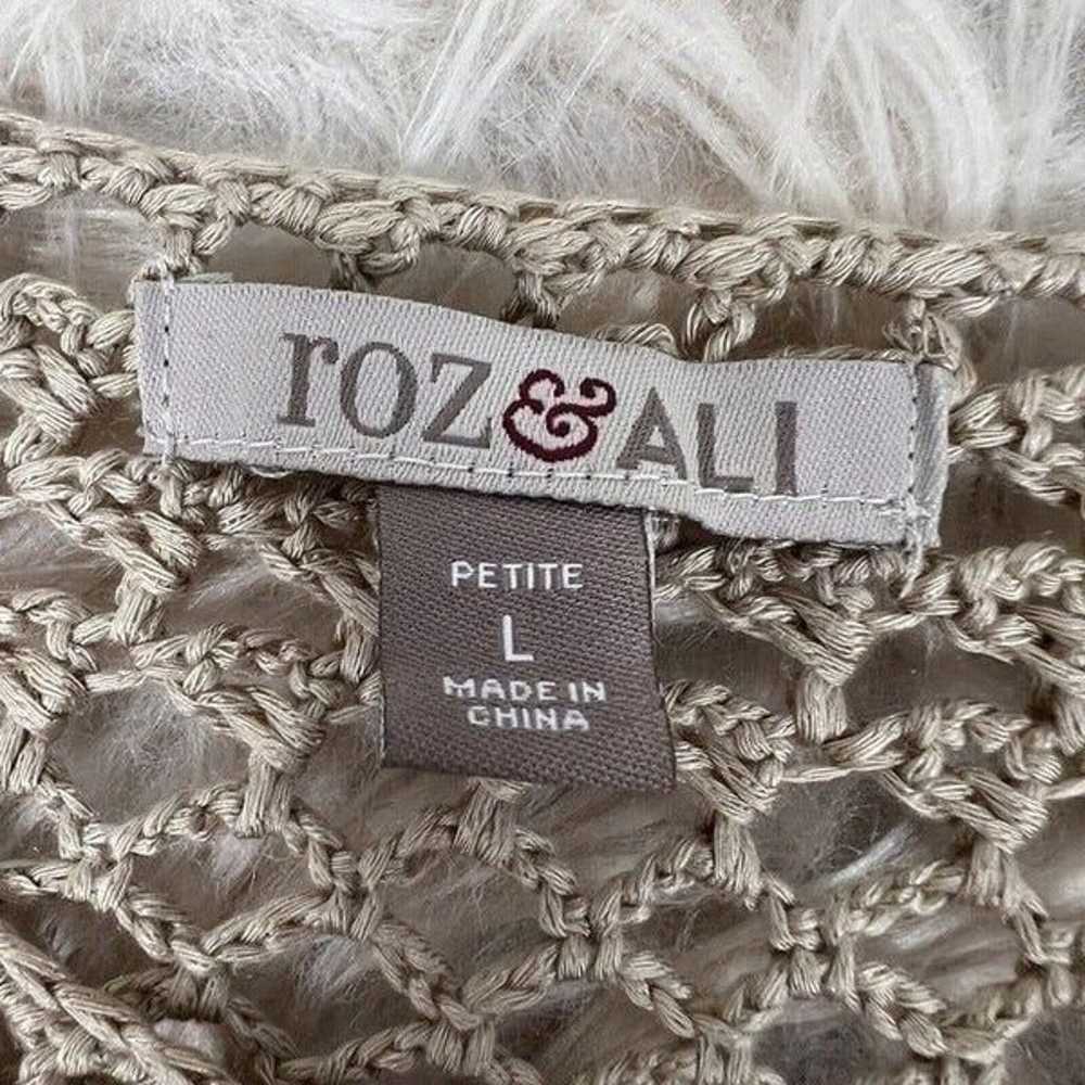 Roz & Ali Vintage Cottagecore Creamy Tan Crochet … - image 3