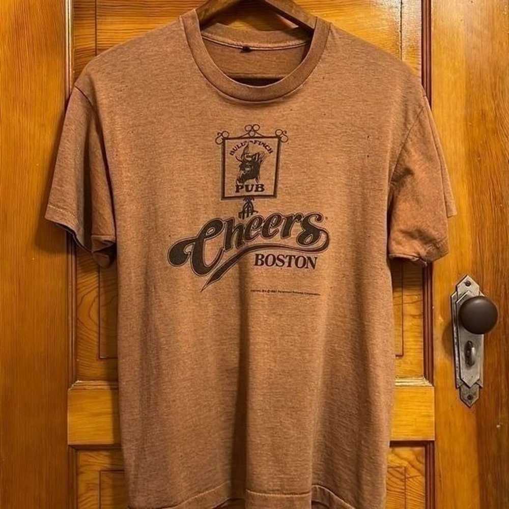 Vintage 1987 Cheers TV Show Brown T Shirt Unisex … - image 1