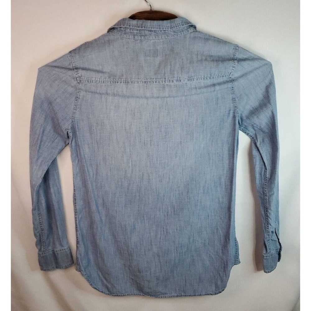Vintage Womens Gap Jean Denim Long Sleeve Shirt S… - image 5