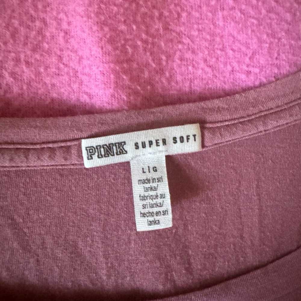 Pink Victoria secret oversize blouse top basic - image 2