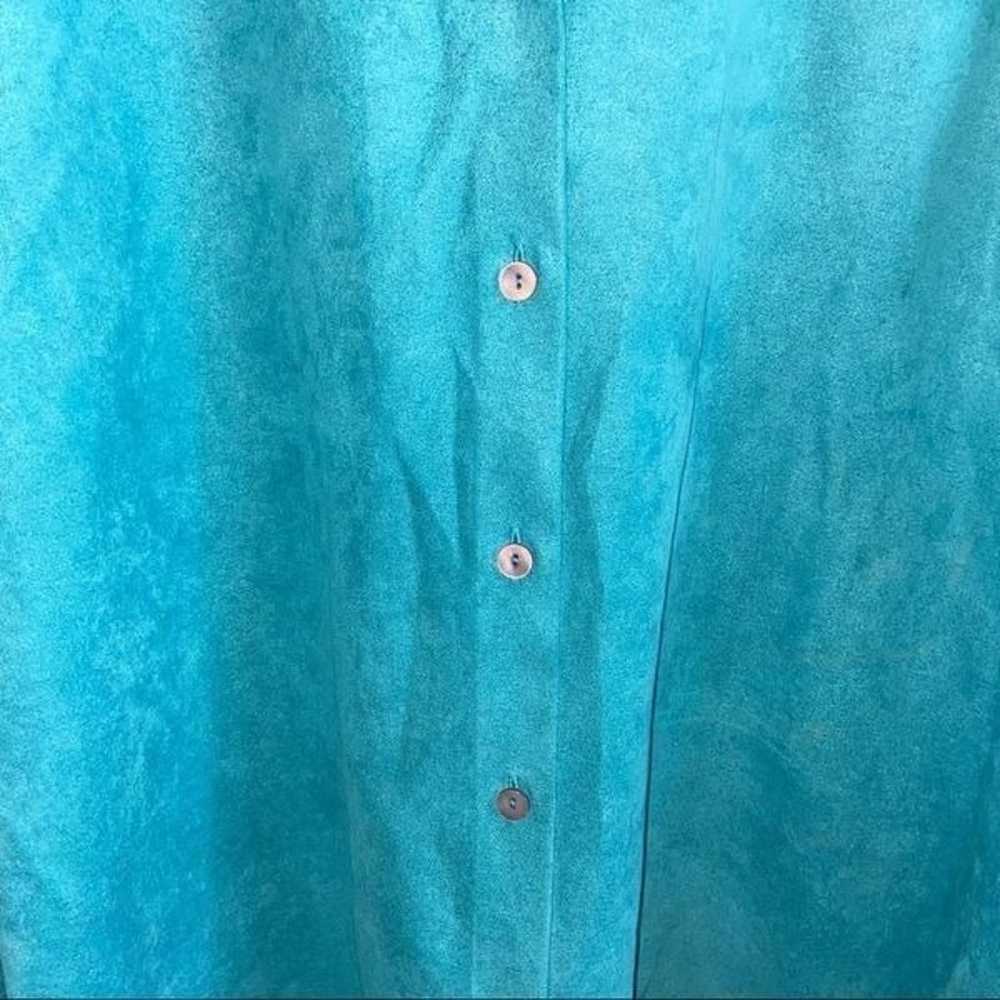 Vintage Freeport studio blue suede button up shirt - image 5