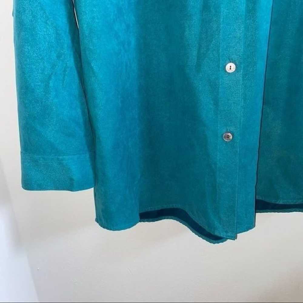 Vintage Freeport studio blue suede button up shirt - image 6