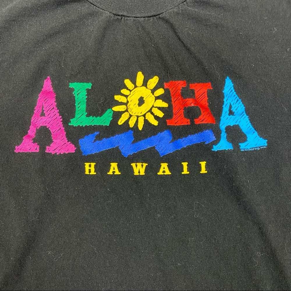 Vintage Aloha Hawaii Graphic T-shirt Size L Singl… - image 2