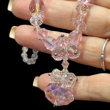 Pink crystal necklace - image 1