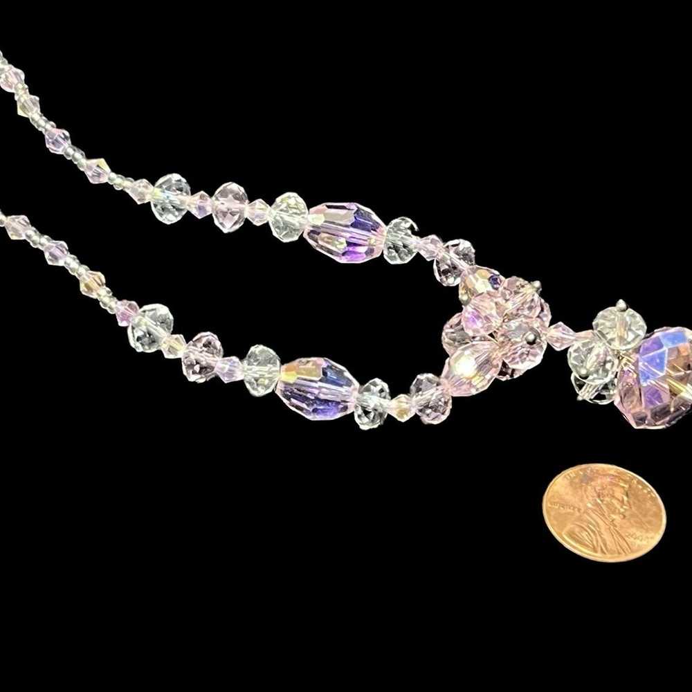 Pink crystal necklace - image 6