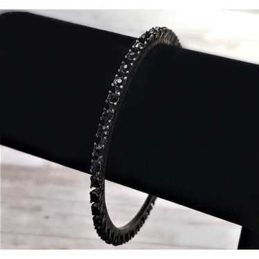 Vintage Bracelet - Dainty Bracelet with Black Gems - image 1