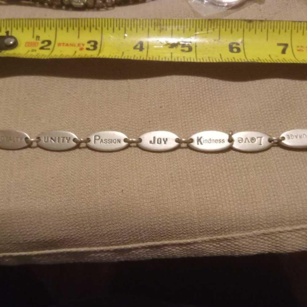 925 Sterling Silver Inspirational  Bracelet...Gor… - image 4