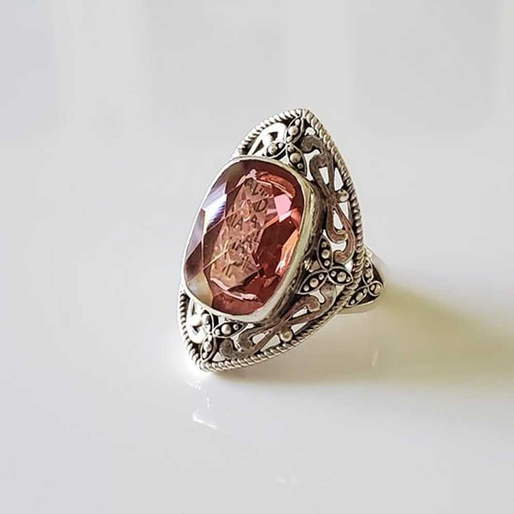Pink Watermelon Quartz Navette Ring by Nicky Butl… - image 3