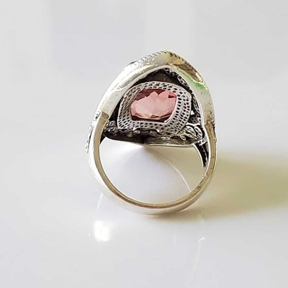 Pink Watermelon Quartz Navette Ring by Nicky Butl… - image 4