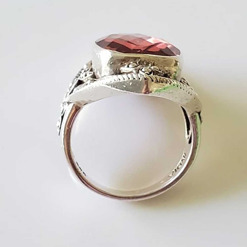 Pink Watermelon Quartz Navette Ring by Nicky Butl… - image 5