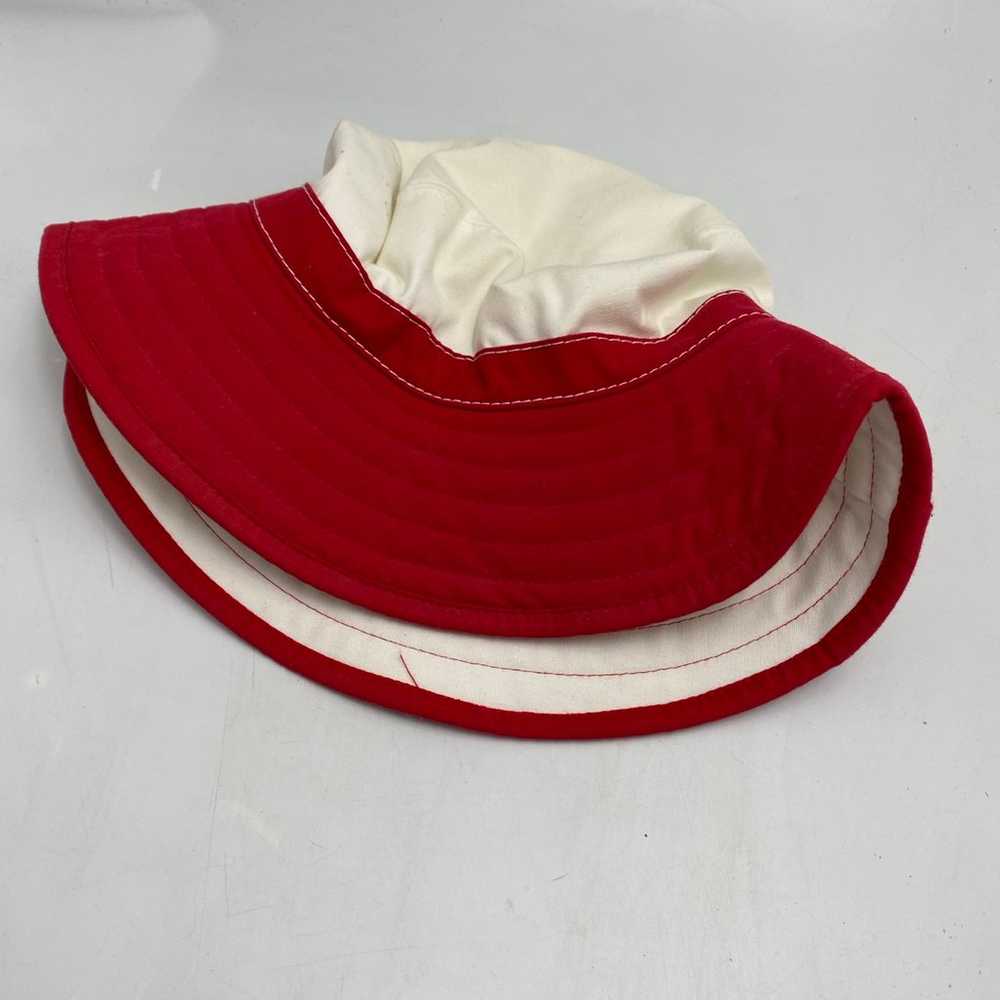 Vintage NWOT Liz Claiborne Red White Bucket Sun H… - image 2