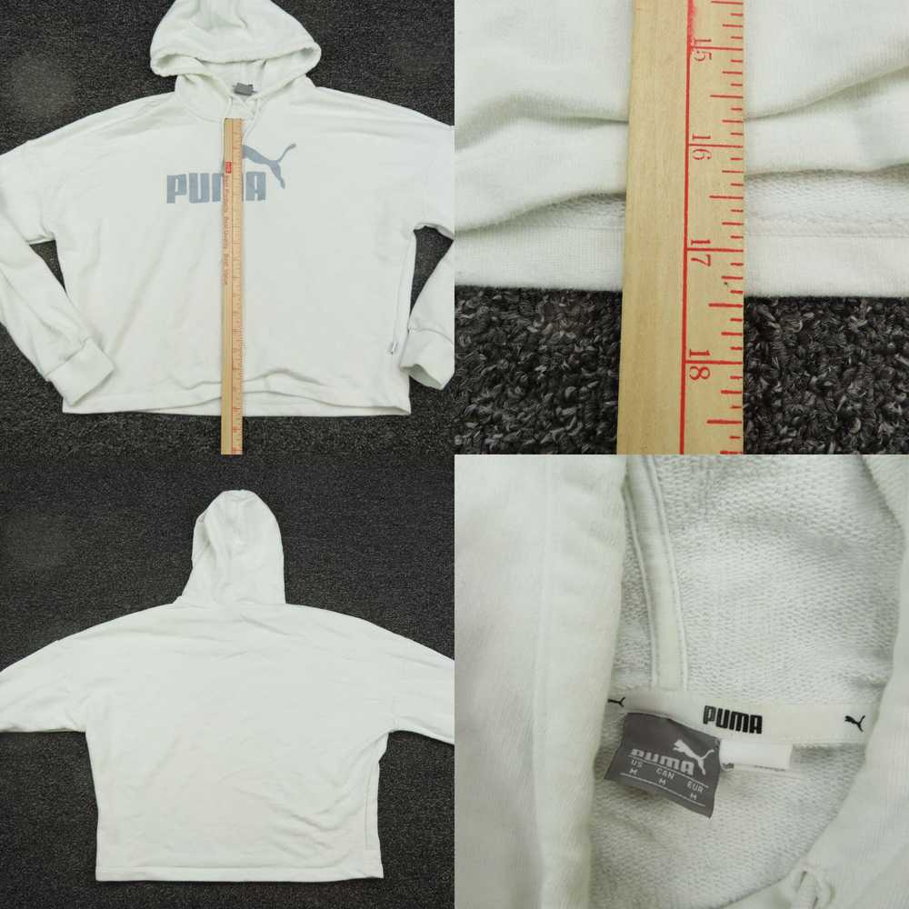 Puma Puma Hoodie Womens Medium White Cropped Hood… - image 4