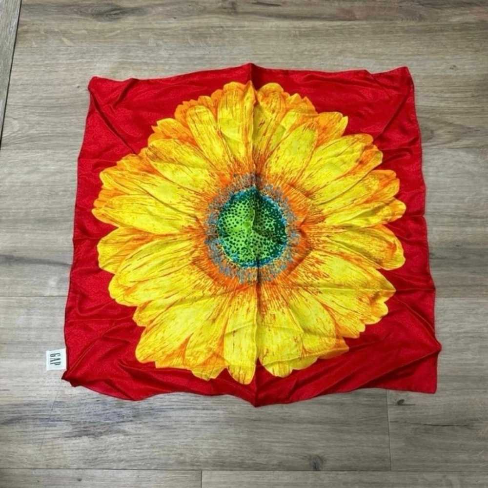 VTG Gap Silk Made In Italy Flower Scarf - image 1