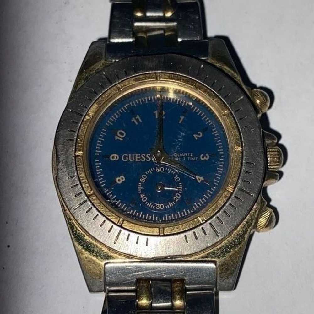 Guess Women's Vintage Silver Gold Two Tone Round … - image 1