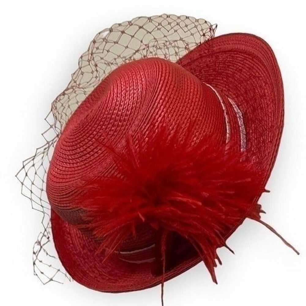 Designed By Sylvia New York Derby Hat Womens Red … - image 2