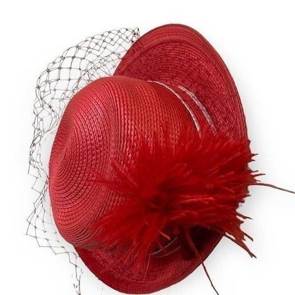 Designed By Sylvia New York Derby Hat Womens Red … - image 3